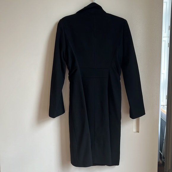Black Hugo Boss belted wool and angora coat - Picture 6 of 7